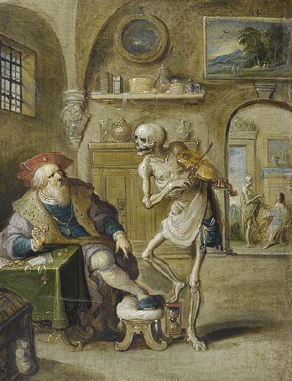 Frans Francken II Der Geigende Tod Norge oil painting art